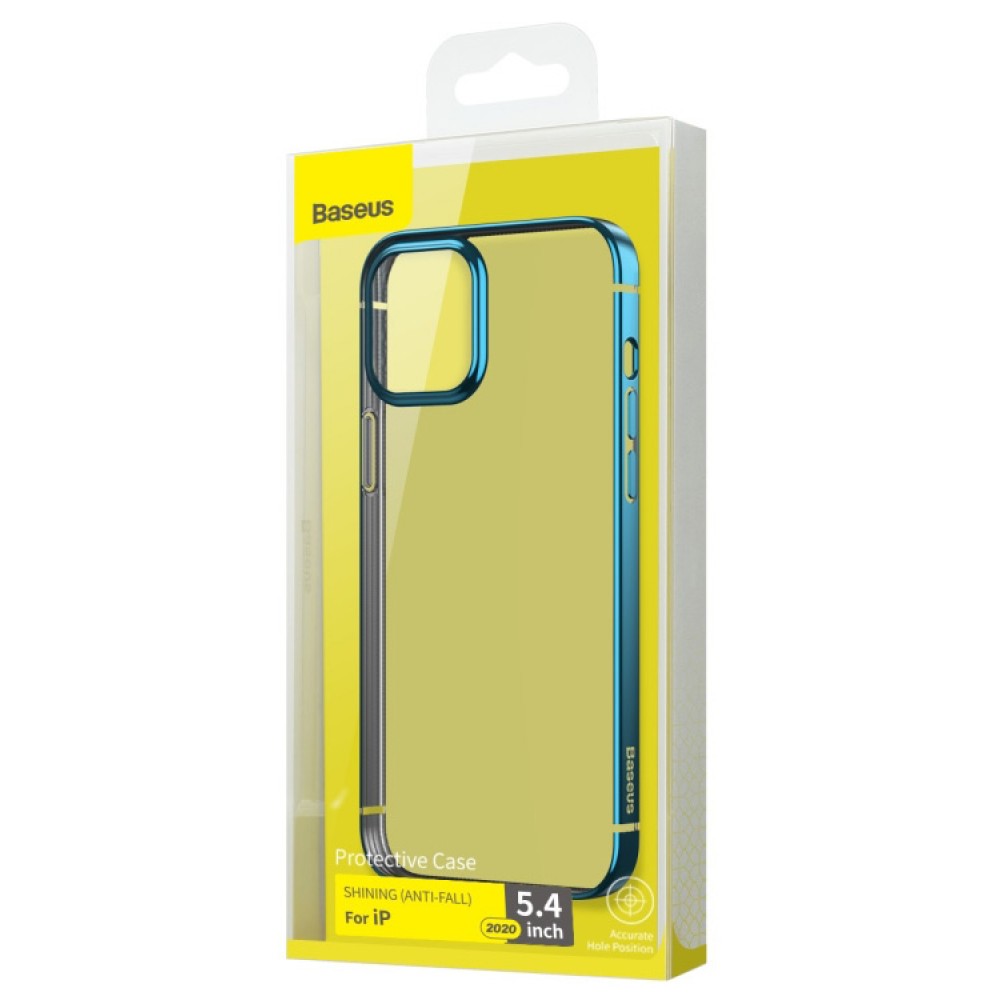 Чехол для iPhone 12 Mini Baseus Shining Case (Anti-Fall) For iP 5.4 inch  2020 Blue