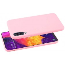 Чехол для Samsung Galaxy A50, Силиконовый бампер розовый