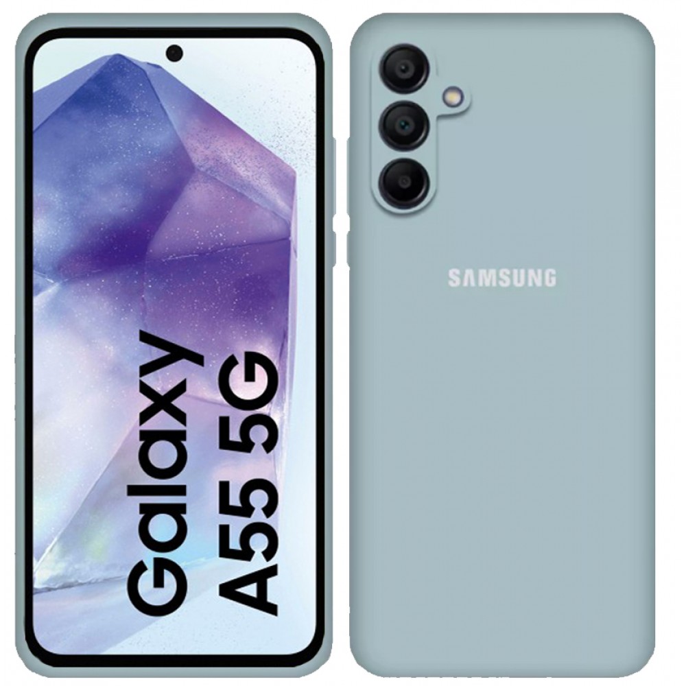 Чехол для Samsung Galaxy A55 5G Soft Touch бирюзовый. Аксессуары на Самсунг  А55