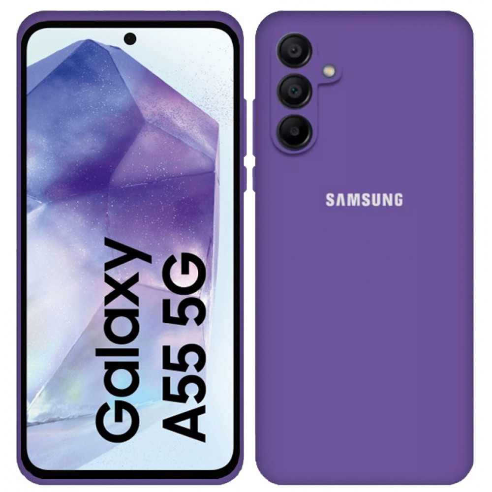 Чехол для Samsung Galaxy A55 5G Soft Touch фиолетовый. Аксессуары на Самсунг  А55