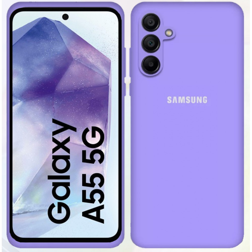 Чехол для Samsung Galaxy A55 5G Soft Touch лиловый. Аксессуары на Самсунг  А55