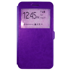 Чехол для Lenovo Phab Plus фиолетовый кожаный